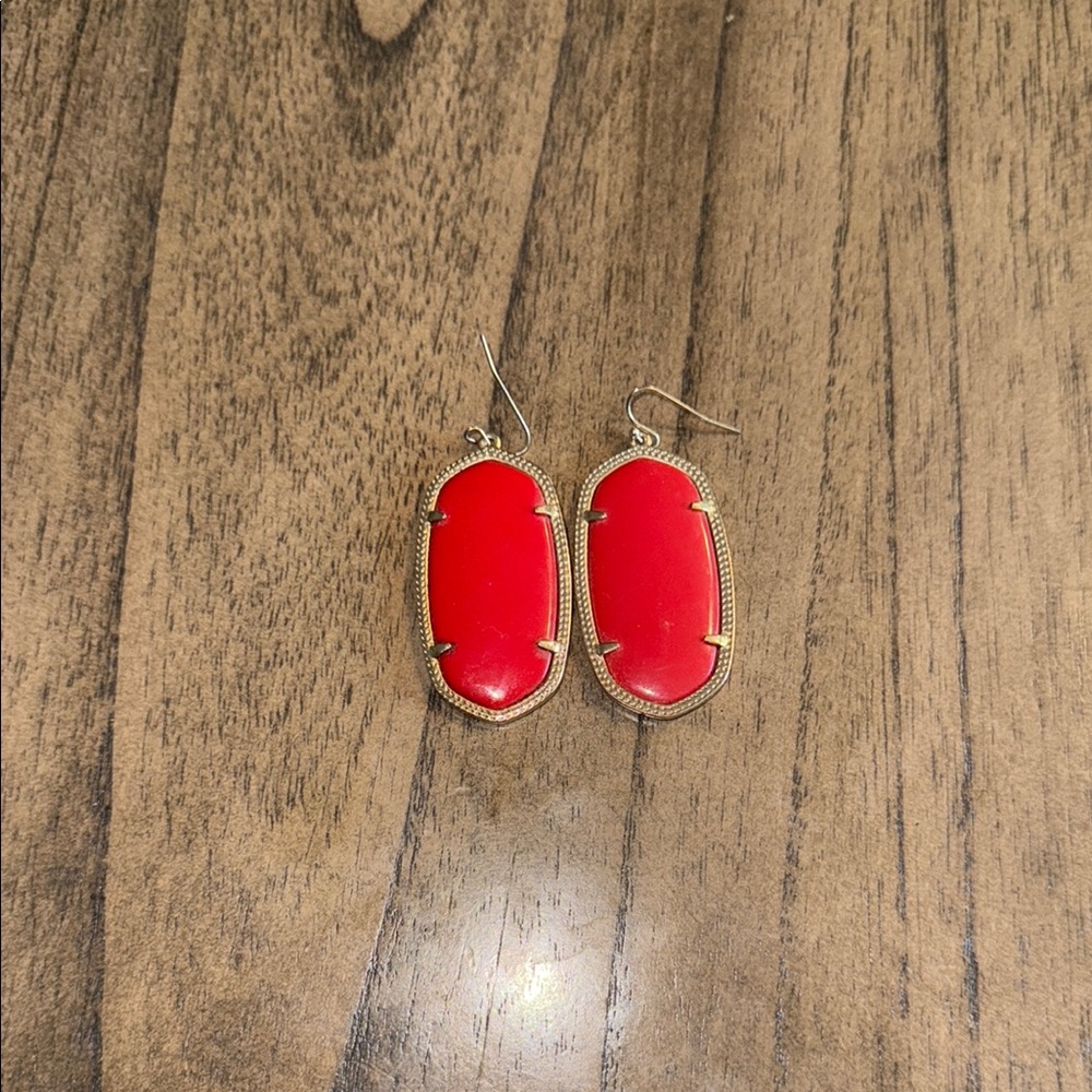 Elegant Red Dangle Earrings